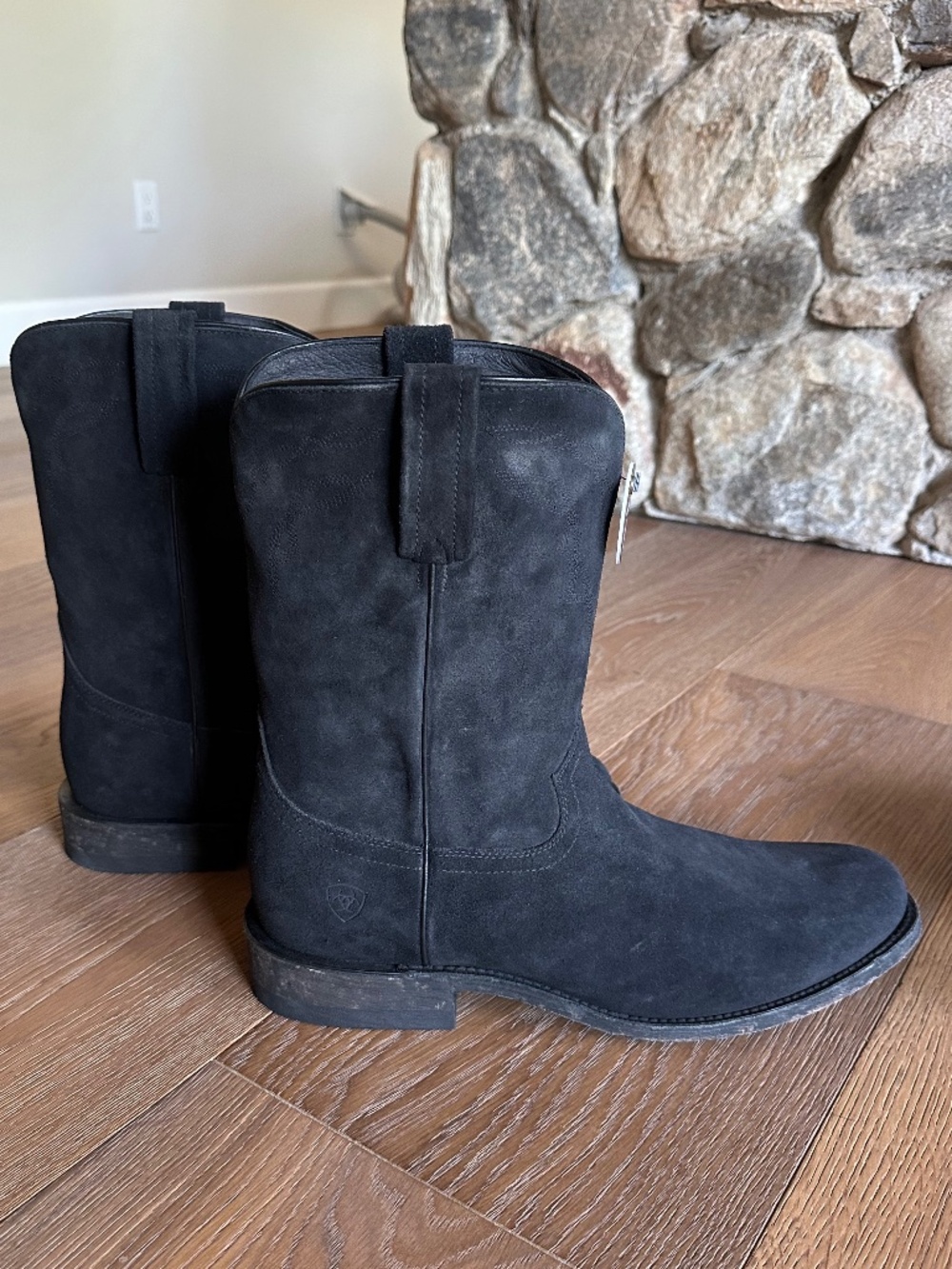 Ariat Downtown Stonewashed Suede Western Cowboy Boots Men’s 13D Black - Picture 5 of 12